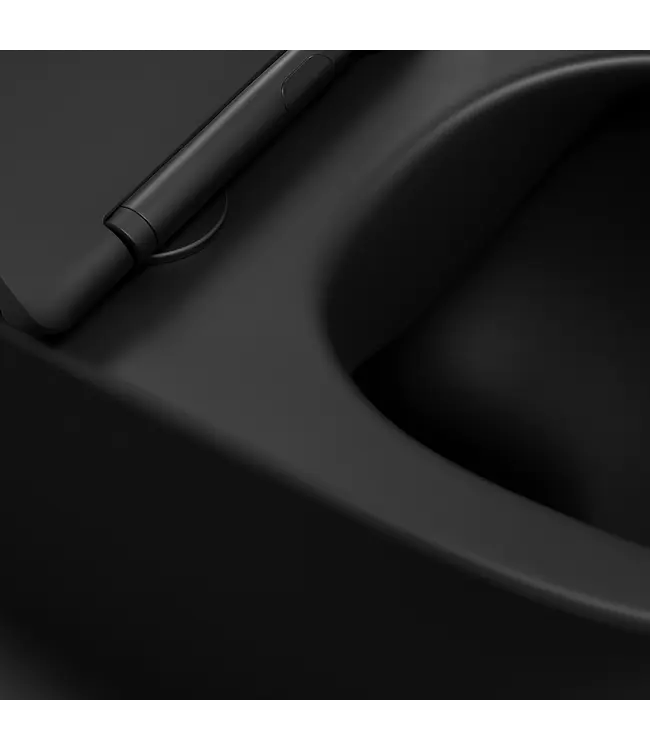 Hangtoilet Luccio Mat Zwart - excl. wc-bril