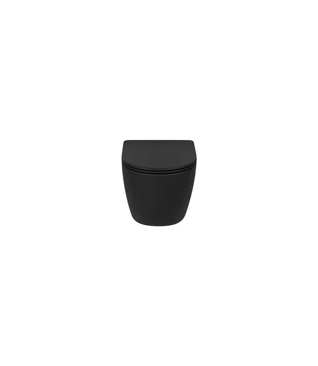 Hangtoilet Luccio Mat Zwart - excl. wc-bril