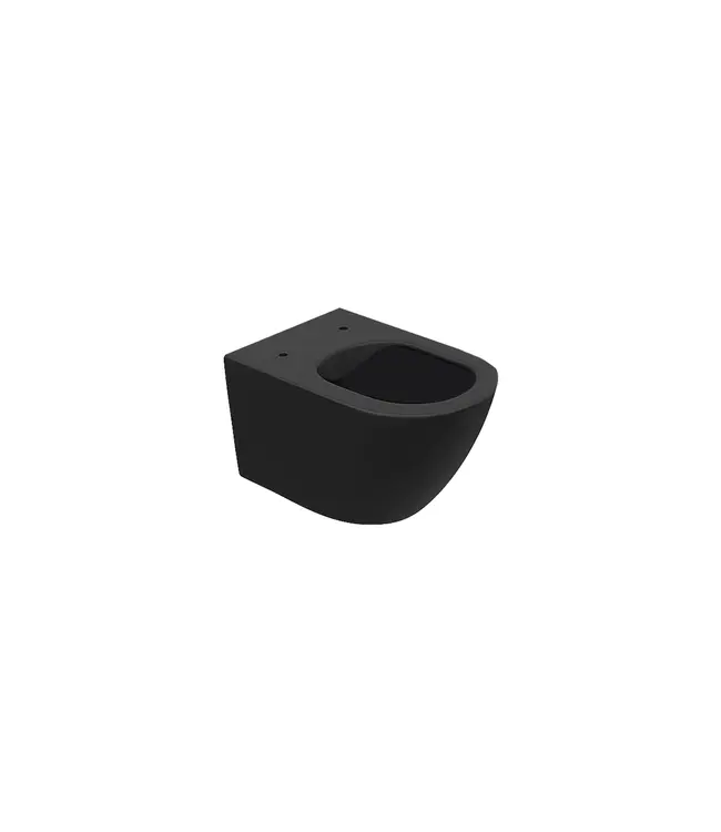 Hangtoilet Luccio Mat Zwart - excl. wc-bril