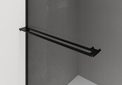 Inloopdouche Douchewand Curvy Zwart met rookglas 120cm 8mm veiligheidsglas met anti-kalk