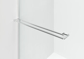 Inloopdouche Douchewand Curvy Chroom met rookglas 120cm 8mm veiligheidsglas met anti-kalk