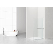 Inloopdouche Douchewand Curvy Chroom met rookglas 120cm 8mm veiligheidsglas met anti-kalk