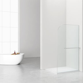 Inloopdouche Douchewand Curvy Chroom met rookglas 120cm 8mm veiligheidsglas met anti-kalk