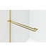 Inloopdouche Douchewand Curvy Geborsteld Goud met rookglas 120cm 8mm veiligheidsglas met anti-kalk