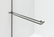 Inloopdouche Douchewand Curvy Gunmetal met rookglas 120cm 8mm veiligheidsglas met anti-kalk