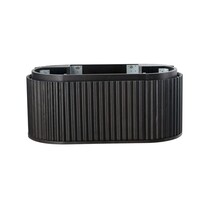 Wastafelonderkast Begonia Curve 120cm Zwart Eiken