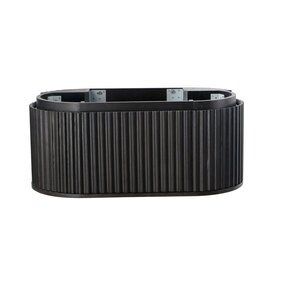 Wastafelonderkast Begonia Curve 120cm Zwart Eiken