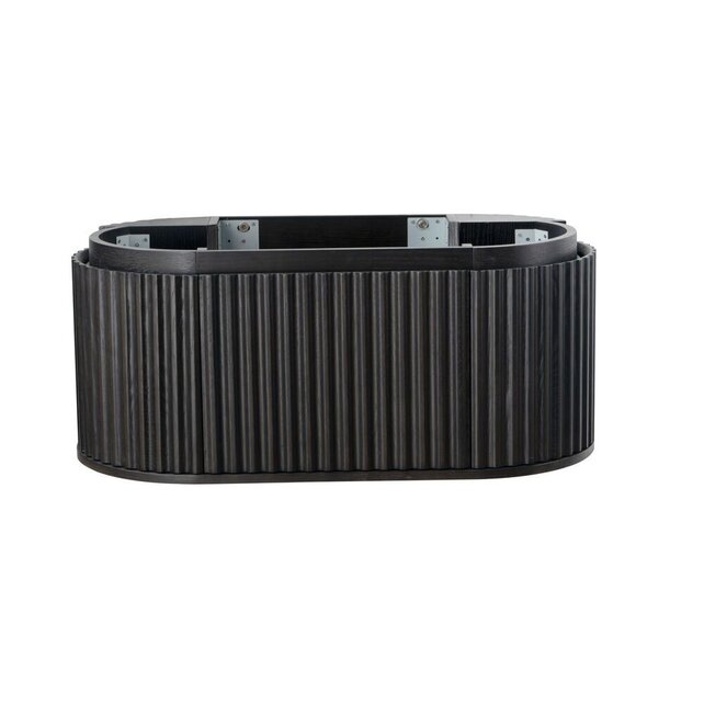 Wastafelonderkast Begonia Curve 120cm Zwart Eiken