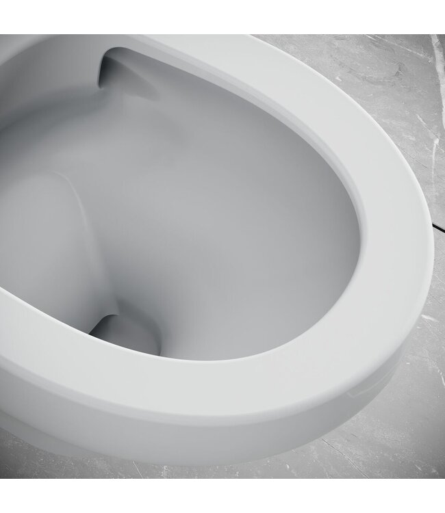 Hangtoilet met bidet Nora Wit - Randloos Tornado Flush - Excl. wc-bril
