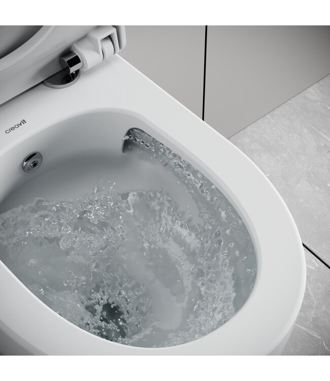 Hangtoilet Nora Wit - Randloos Tornado Flush - Excl. wc-bril