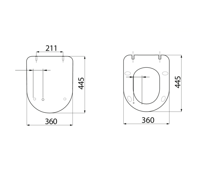 Wc bril Creavit Nora Slim design Wit  - Softclose Slim toiletzitting - Quick Relase