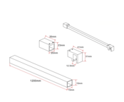 Stabilisatiestang Douchewand Inkortbaar 120cm – Geborsteld Goud
