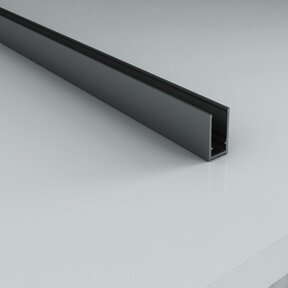 Muurprofiel voor Douchewand Gunmetal 200cm - Geschikt voor 8mm