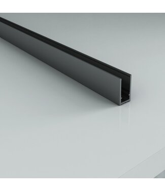 ALONI Muurprofiel voor Douchewand Gunmetal 200cm - Geschikt voor 8mm
