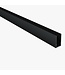 Muurprofiel voor Douchewand Mat Zwart 200cm - Geschikt voor 8mm