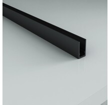 Muurprofiel voor Douchewand Mat Zwart 200cm - Geschikt voor 8mm