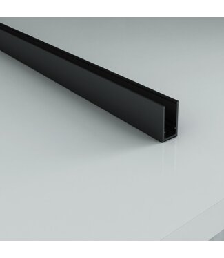 ALONI Muurprofiel voor Douchewand Mat Zwart 200cm - Geschikt voor 8mm
