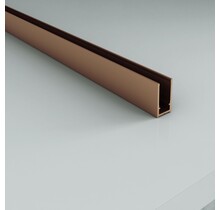 Muurprofiel voor Douchewand Geborsteld Koper 200cm - Geschikt voor 8mm