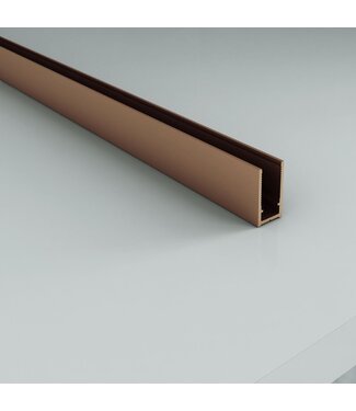 ALONI Muurprofiel voor Douchewand Geborsteld Koper 200cm - Geschikt voor 8mm