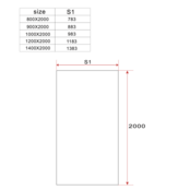 Douchewand Aloni ECO 90cm - 8mm Veiligheidsglas Nano-coating - Zonder profielset
