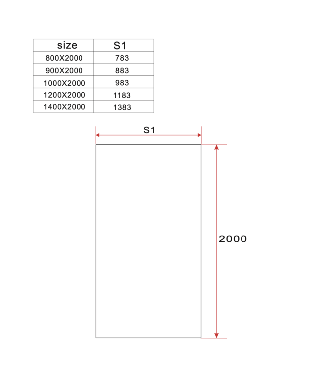 Douchewand Aloni ECO 90cm - 8mm Veiligheidsglas Nano-coating - Zonder profielset