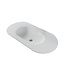 Wastafel Begonia 100cm Ovaal - Kunstmarmer wasbak zonder kraangat