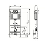 Inbouwreservoir TECEbase ECO Inbouwframe voor Hangtoilet incl. Bedieningspaneel Wit