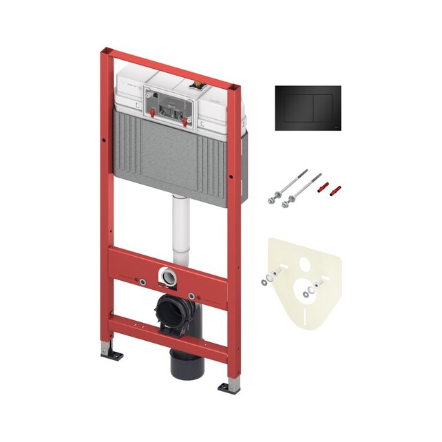 Inbouwreservoir TECEbase ECO Inbouwframe voor Hangtoilet incl. Bedieningspaneel Zwart