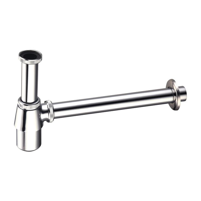 Bekersifon Chroom Sifon Metaal 5/4 ø32-33cm afvoersifon wastafel