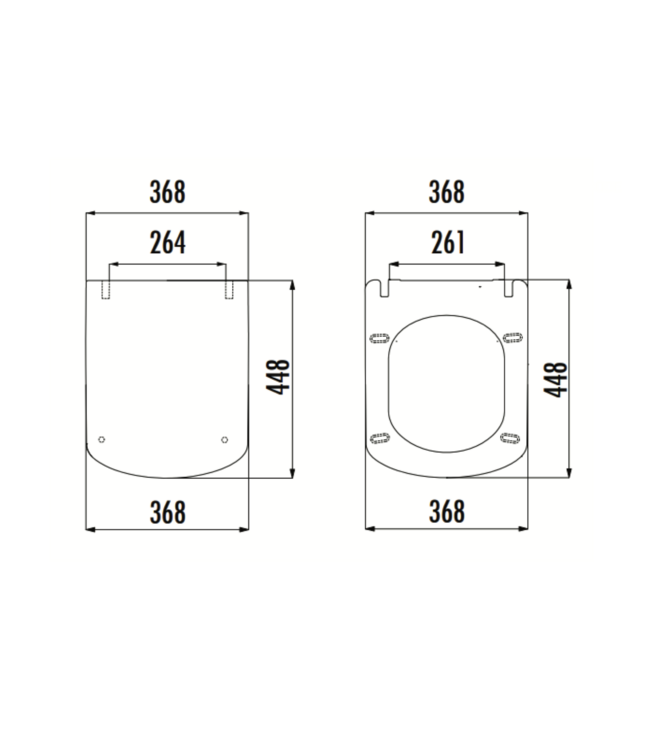 Wc bril Creavit Elegant Slim design Wit  - Softclose Slim toiletzitting - QUICK RELEASE