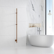 Elektrische Staaf Handdoekradiator Callista Geborsteld Brons koper 60 Watt