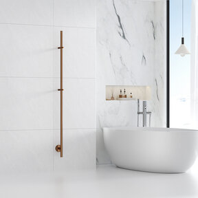 Elektrische Staaf Handdoekradiator Callista Geborsteld Brons koper 60 Watt