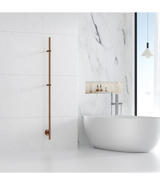 Wiesbaden Elektrische Staaf Handdoekradiator Callista Geborsteld Brons koper 60 Watt