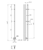 Elektrische Staaf Handdoekradiator Callista Geborsteld Staal 60 Watt