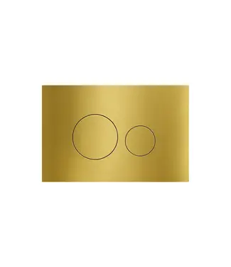 DutchLine Bedieningspaneel Vega Geborsteld Goud PVD-Gecoat - Geschikt voor Geberit UP320 - 720 inbouwreservoir