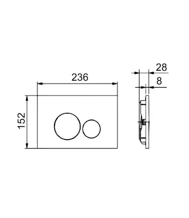 Bedieningspaneel Vega Geborsteld Brons Koper PVD-Gecoat - Geschikt voor Geberit UP320 - 720 inbouwreservoir