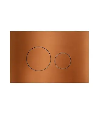 DutchLine Bedieningspaneel Vega Geborsteld Brons Koper PVD-Gecoat - Geschikt voor Geberit UP320 - 720 inbouwreservoir