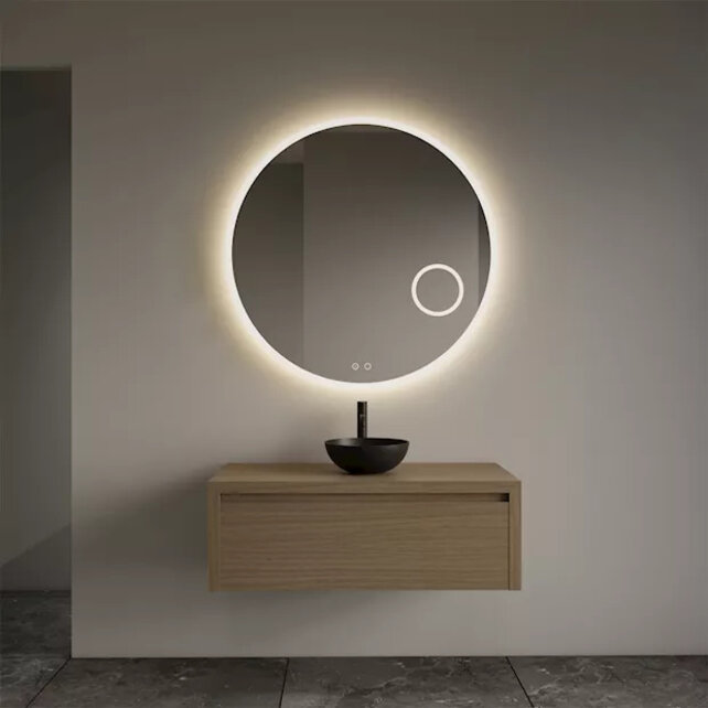 Gliss Design Ares Wastafelonderkast met topblad Corn Silk 100x45x35 cm 1 lade greeploos