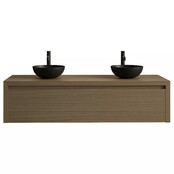 Gliss Design Ares Wastafelonderkast met topblad Corn Silk 120x45x35 cm 1 lade greeploos