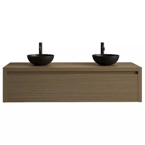 Gliss Design Ares Wastafelonderkast met topblad Corn Silk 120x45x35 cm 1 lade greeploos