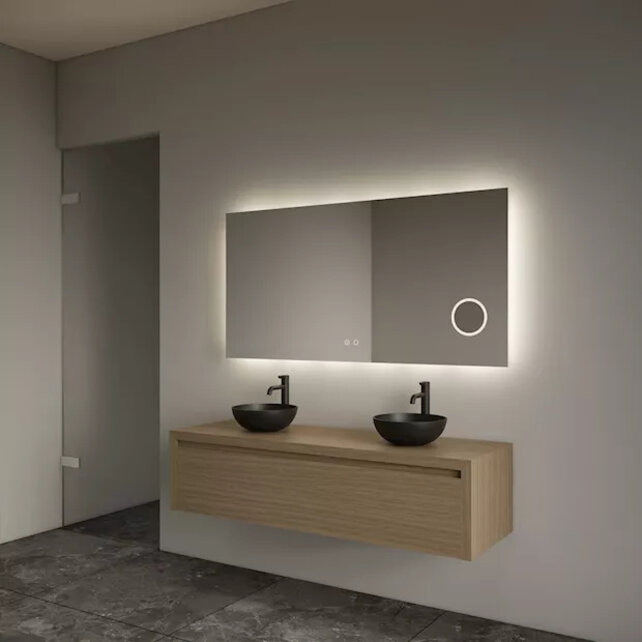 Gliss Design Ares Wastafelonderkast met topblad Corn Silk 120x45x35 cm 1 lade greeploos