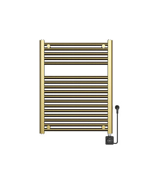 Wiesbaden Elektrische Radiator Elara Smart WiFi - 76x60 cm - 400W - Geborsteld Messing PVD