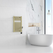 Elektrische Radiator Elara Smart WiFi - 76x45 cm - 400W - Geborsteld Messing PVD