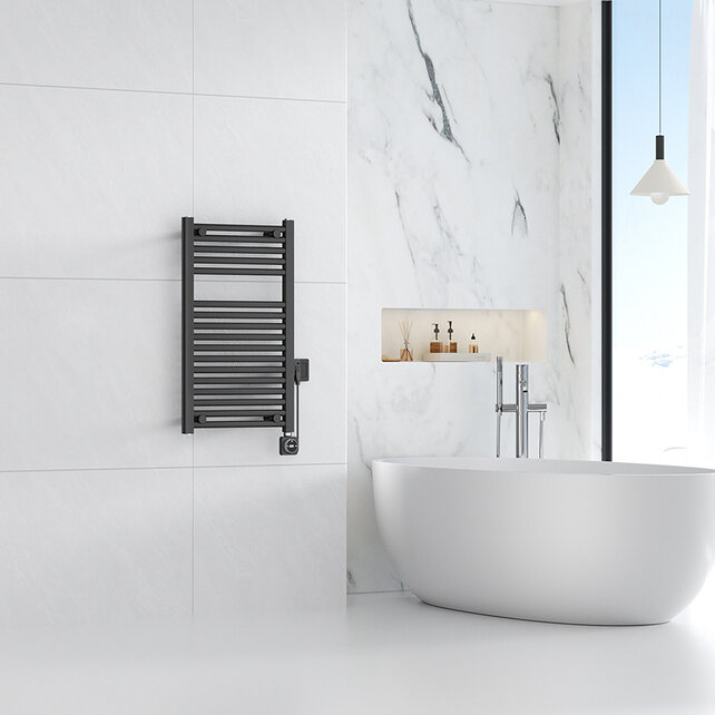 Elektrische Radiator Elara Smart WiFi - 76x45 cm - 400W - Gunmetal - PVD