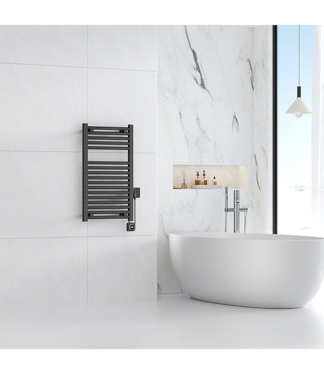 Elektrische Radiator Elara Smart WiFi - 76x45 cm - 400W - Gunmetal - PVD