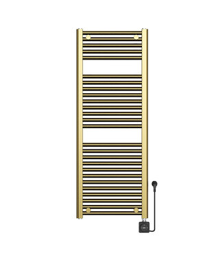 Wiesbaden Elektrische Radiator Elara Smart WiFi - 118x45 cm - 700W - Geborsteld Messing PVD