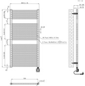 Elektrische Radiator Elara Smart WiFi - 118x60 cm - 700W - Brons Koper - PVD