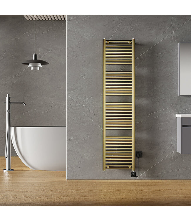 Elektrische Radiator Elara Smart WiFi - 182x45 cm - 1000W - Geborsteld Messing - PVD