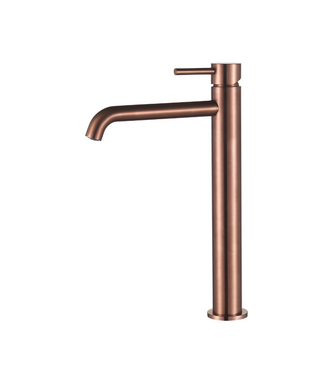 SANI-SUPPLY Wastafelkraan Slimline Hoog – Geborsteld Brons