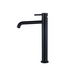 Wastafelkraan Slimline Hoog – Mat Zwart voor waskommen